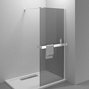 Vincea Walk-In Душевая перегородка 90x200h см, тонированное стекло 8 мм, цвет: хром VSW-4HR900CG