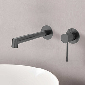 Vincea Desire Смеситель для раковины встраиваемый, излив 19,4 см, без д/к, цвет: вороненая сталь VBFW-1D1GM