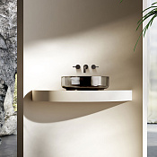 Vincea Раковина чаша d45x13h см, без перелива, цвет: черный прозрачный VBS-6T16B