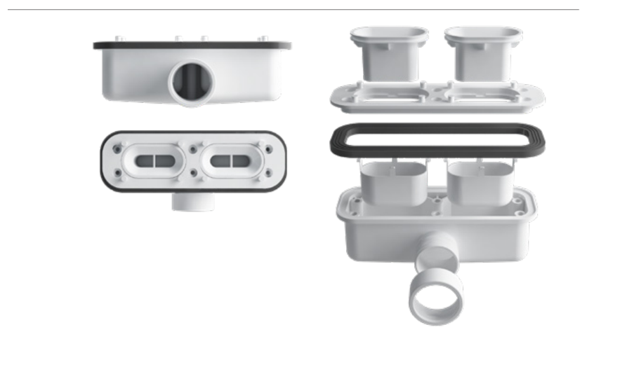 Vincea Сифон для поддона с гидрозатвором, цвет: белый Vsph-D611