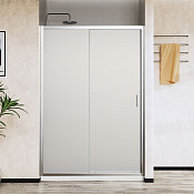 Vincea City Душевая дверь раздвижная 100x195h см, текстурированное стекло 5 мм, цвет: хром VDS-5CT100MT