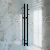 Vincea Полотенцесушитель электрический 12,2x130,4h см, с таймером, цвет: черный матовый VTD-1D2BE