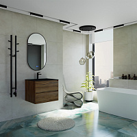 Vincea Полотенцесушитель электрический 12,2x130,4h см, с таймером, цвет: черный матовый VTD-1D2BE