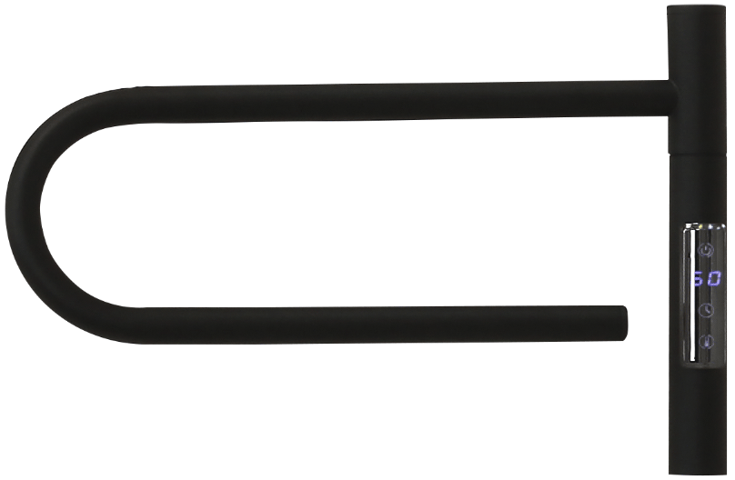 Vincea Полотенцесушитель электрический 38,5x25,3h см, с таймером, цвет: черный матовый VTD-1P1BE