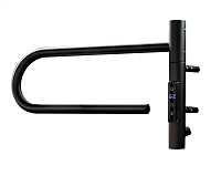 Vincea Полотенцесушитель электрический 38,5x25,3h см, с таймером, цвет: черный матовый VTD-1P1BE