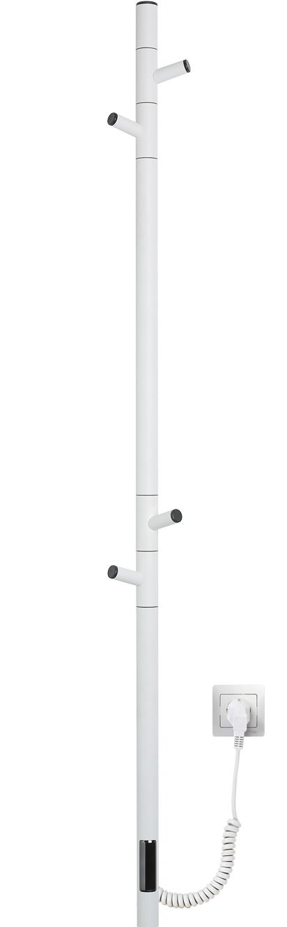 Vincea Полотенцесушитель электрический 12,7x137h см, с таймером, цвет: белый матовый VTD-1DWE