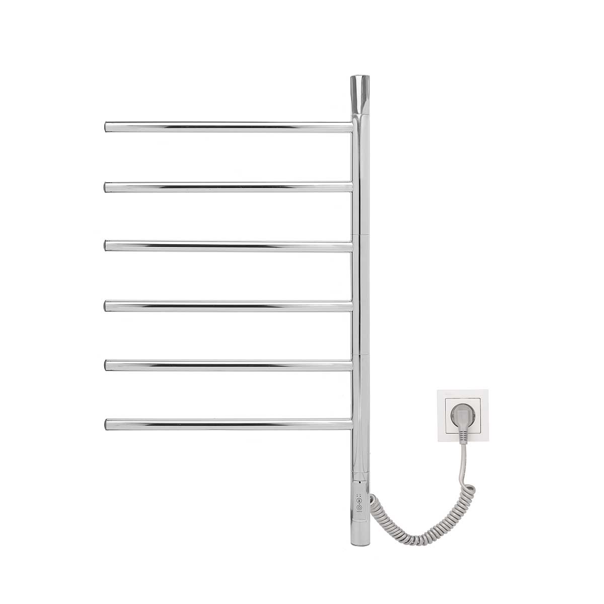 Vincea Полотенцесушитель электрический 43x79,7h см, с таймером, цвет: хром VTD-1S2CE