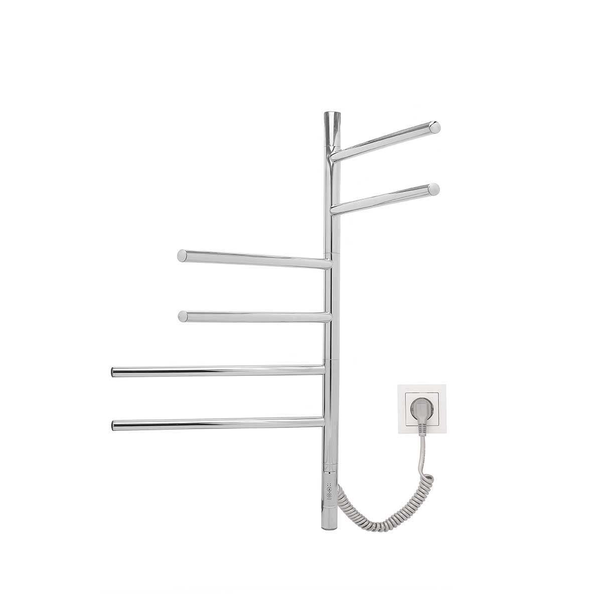 Vincea Полотенцесушитель электрический 43x79,7h см, с таймером, цвет: хром VTD-1S2CE