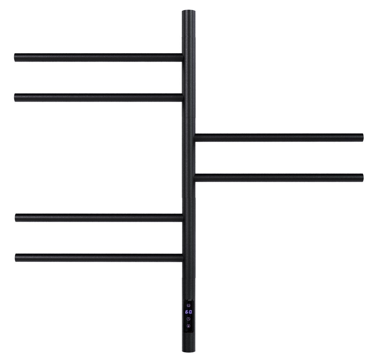 Vincea Полотенцесушитель электрический 43x79,7h см, с таймером, цвет: черный матовый VTD-1S2CBE