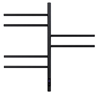 Vincea Полотенцесушитель электрический 43x79,7h см, с таймером, цвет: черный матовый VTD-1S2CBE