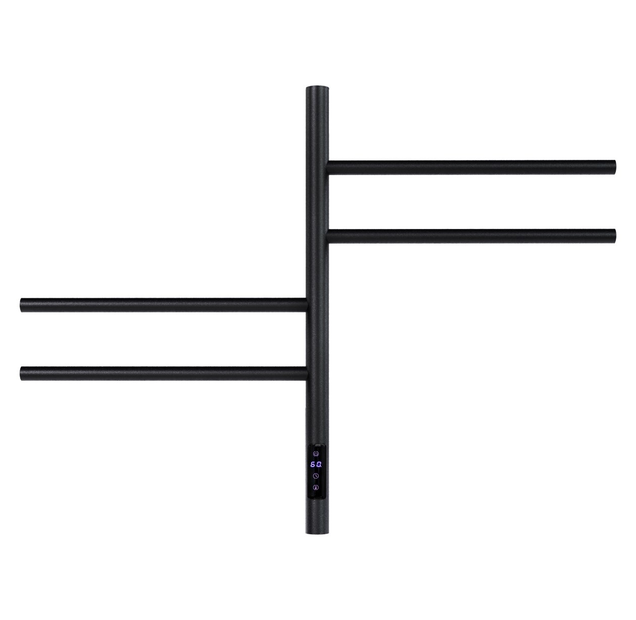 Vincea Полотенцесушитель электрический 43x59,7h см, с таймером, цвет: черный матовый VTD-1S1CBE