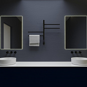 Vincea Полотенцесушитель электрический 43x59,7h см, с таймером, цвет: черный матовый VTD-1S1CBE