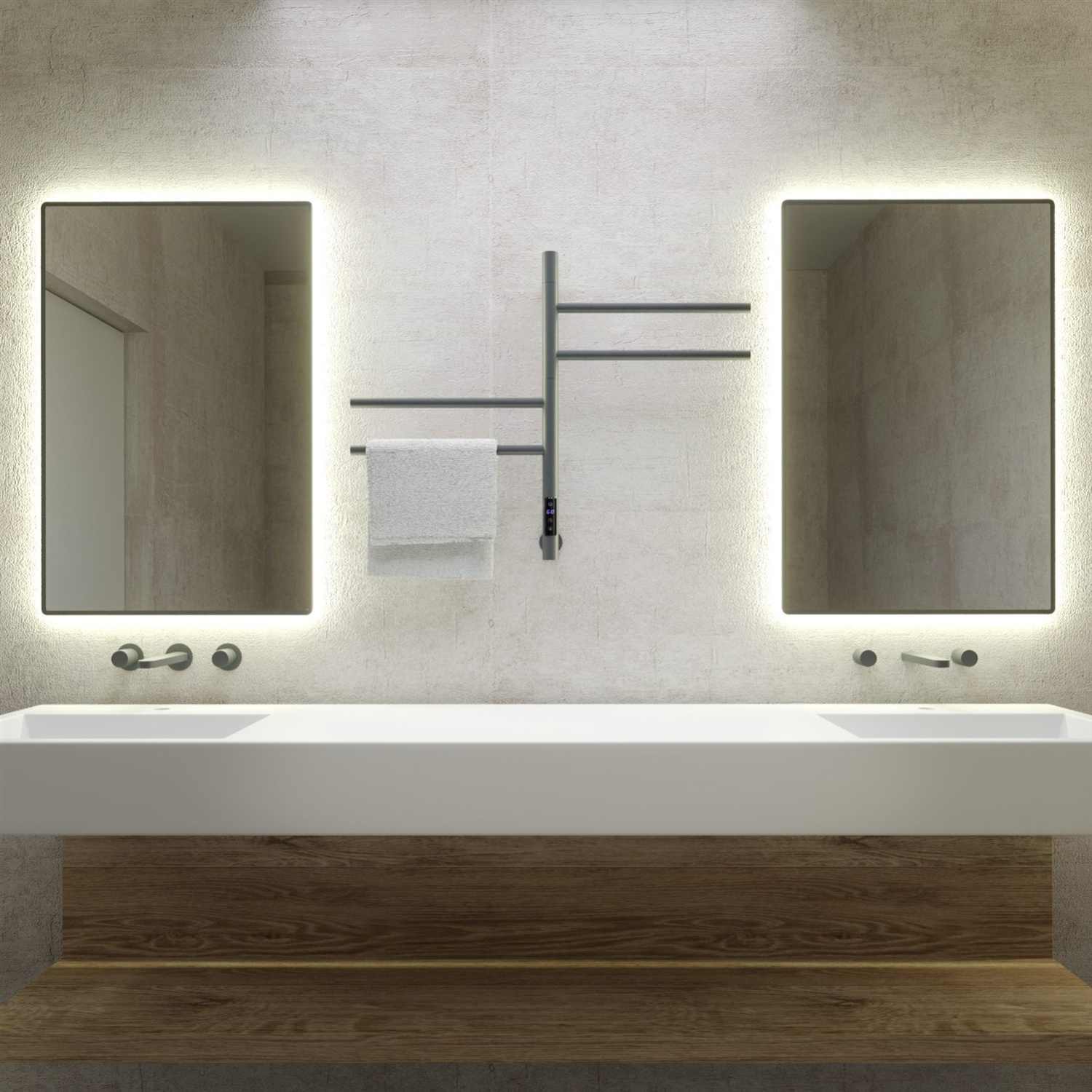 Vincea Полотенцесушитель электрический 43x59,7h см, с таймером, цвет: графит VTD-1S1CGE