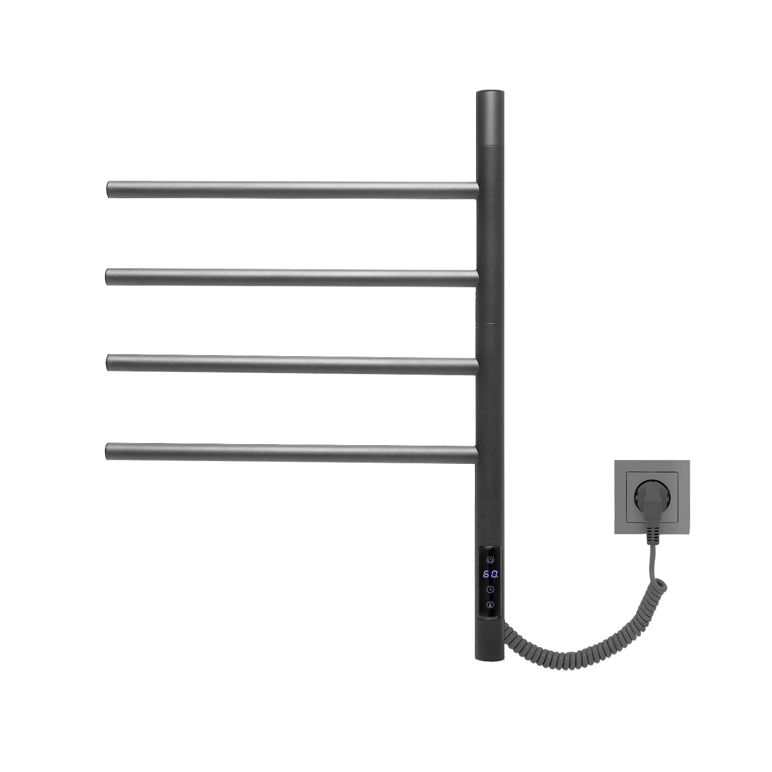 Vincea Полотенцесушитель электрический 43x59,7h см, с таймером, цвет: графит VTD-1S1CGE