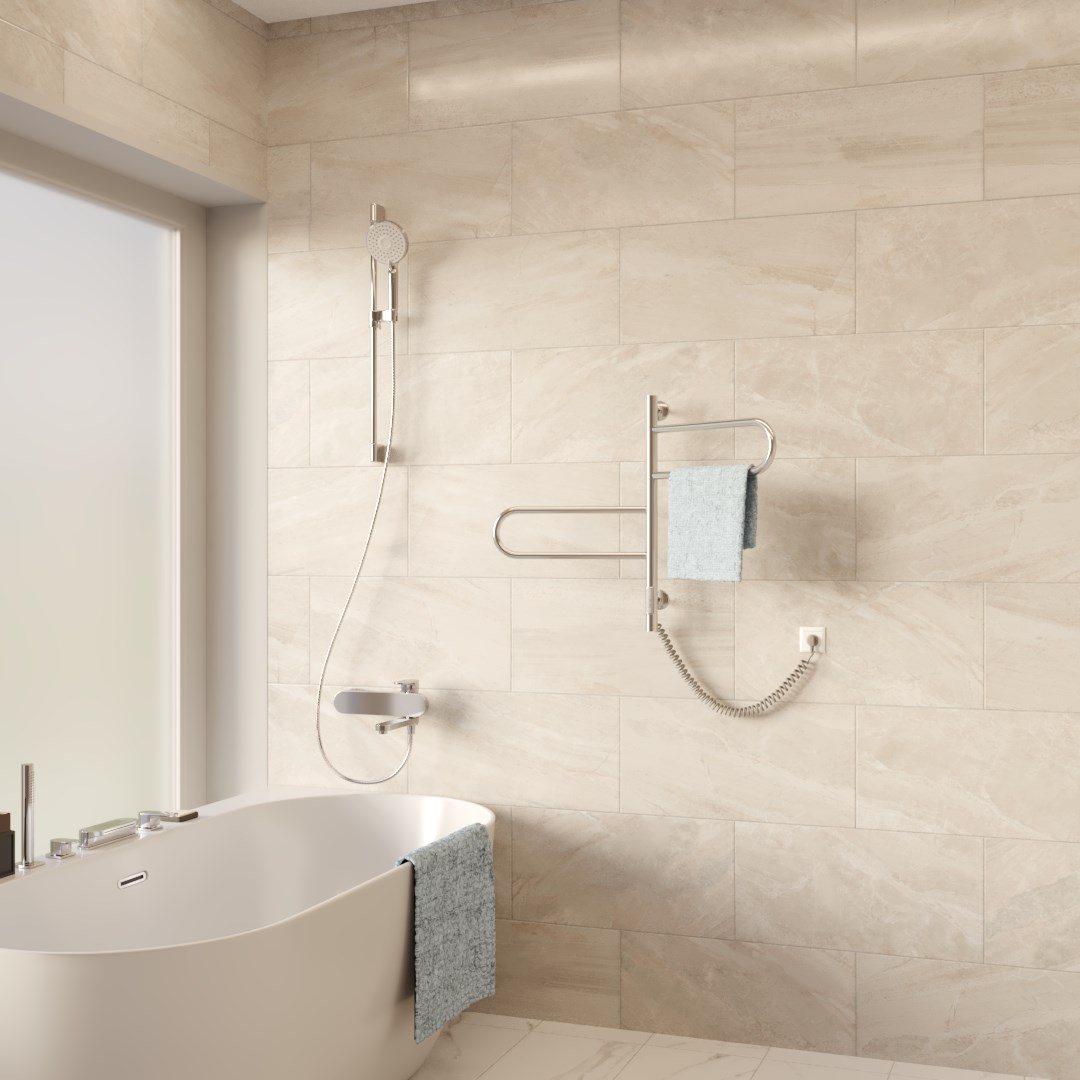 Vincea Полотенцесушитель электрический 42,6x59h см, с таймером, цвет: хром VTD-1R1CE