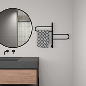 Vincea Полотенцесушитель электрический 42,6x59h см, с таймером, цвет: черный матовый VTD-1R1CBE