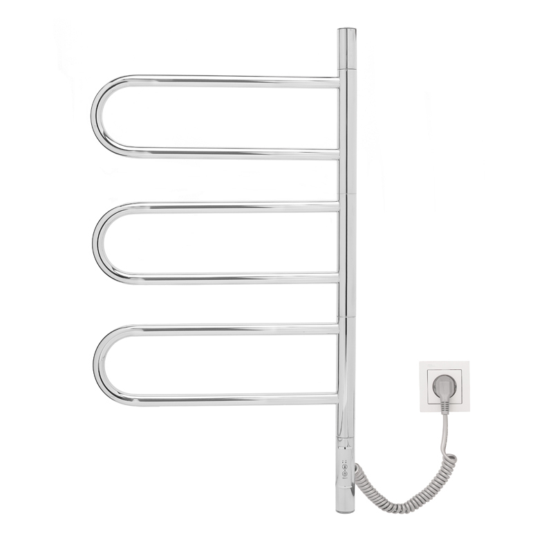 Vincea Полотенцесушитель электрический 41,8x79,2h см, с таймером, цвет: хром VTD-1R2CE