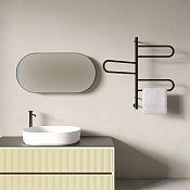 Vincea Полотенцесушитель электрический 41,8x79,2h см, с таймером, цвет: черный матовый VTD-1R2CBE