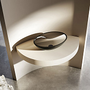 Vincea Раковина чаша 50x35x15h см, без перелива, цвет: черный прозрачный VBS-6T11B