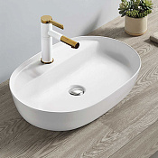 Vincea Раковина чаша 60x40x13,5h см, без перелива, цвет: белый глянцевый VBS-122