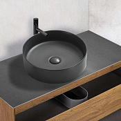 Vincea Раковина чаша d39,4x11,5h см, без перелива, цвет: антрацит матовый VBS-216MA