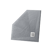 Vincea Душевой поддон из искусственного камня 100x100x2,5h см, цвет: серый матовый VST-4SP1010G