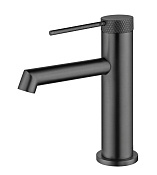 Vincea Rim Смеситель для раковины, излив 12,8 см, без донного клапана, цвет: вороненая сталь VBF-2RM1GM