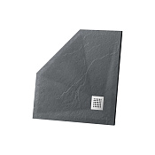 Vincea Душевой поддон из искусственного камня 100x100x2,5h см, цвет: антрацит VST-4SP1010A