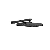 Vincea Верхний душ прямоугольный 31,5x21 см, с кронштейном и 1 видом струи, цвет: черный матовый VSHD-41CMB