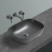 Vincea Раковина чаша 45,5x32,5x13h см, без перелива, цвет: антрацит матовый VBS-102MA