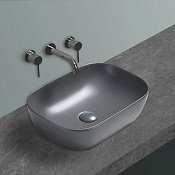 Vincea Раковина чаша 45,5x32,5x13h см, без перелива, цвет: серый матовый VBS-102MG