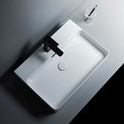 Vincea Раковина чаша 60x42x13h см, с переливом, цвет: белый глянцевый VBS-303