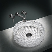 Vincea Раковина чаша d40x12,5h см, без перелива, цвет: прозрачный VBS-5GL01