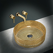 Vincea Раковина чаша d40x12,5h см, без перелива, цвет: золото VBS-5GL05