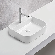 Vincea Раковина чаша 50x40x11h см, без перелива, цвет: белый глянцевый VBS-50550