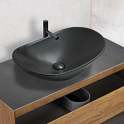 Vincea Раковина чаша 61,5x36x15,5h см, без перелива, цвет: матовый черный VBS-508MB