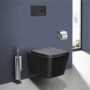 Vincea Q-Line Унитаз подвесной безободковый 36x52 см, с сиденьем, цвет: белый глянцевый VT1-12MB