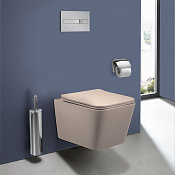 Vincea Q-Line Унитаз подвесной безободковый 35x52 см, с сиденьем, цвет: капучино матовый VT1-12MC