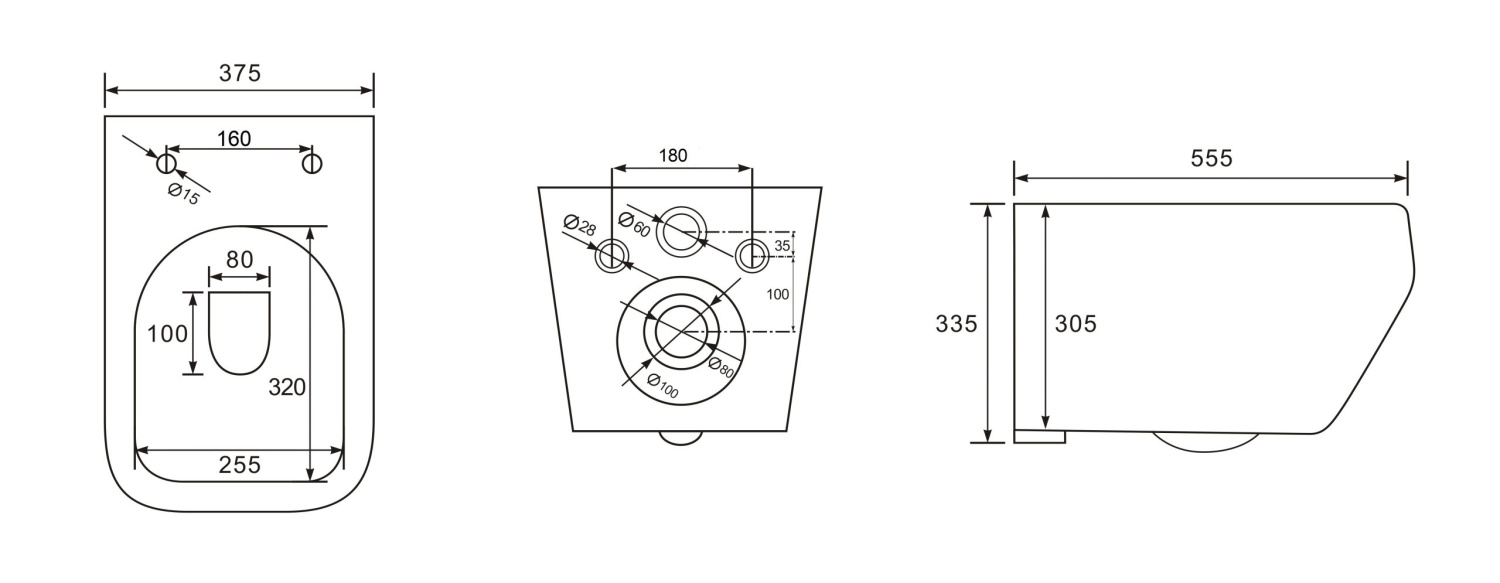 Vincea Edge Унитаз подвесной безободковый 37,5x55,5 см, с сиденьем, цвет: белый глянцевый VT1-38T
