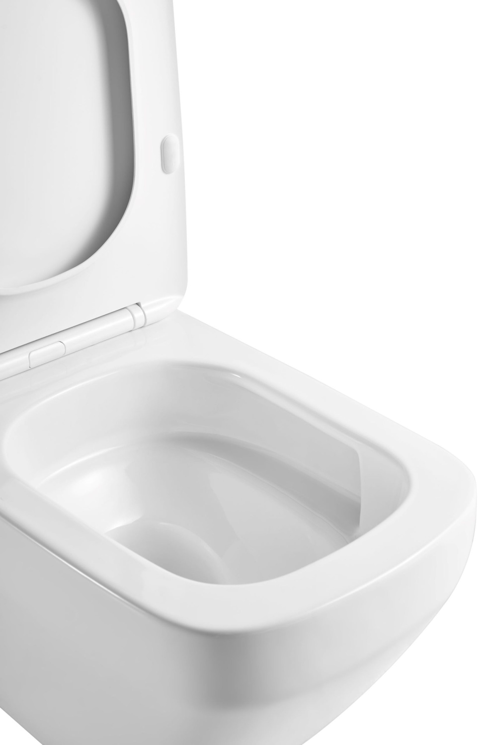 Vincea Edge Унитаз подвесной безободковый 37,5x55,5 см, с сиденьем, цвет: белый глянцевый VT1-38T