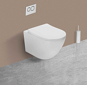 Vincea Globo Унитаз подвесной безободковый 36x49 см, с сиденьем, цвет: белый глянцевый VT1-14ST