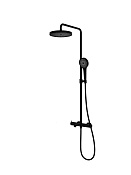 Vincea Rim Душевая стойка: смеситель, ручной душ, верхний душ, шланг 150 см, цвет: черный матовый VSFS-2RM1MB