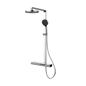 Vincea Aspire Душевая стойка: смеситель, ручной душ, верхний душ, шланг 150 см, цвет: хром VSFS-4AS1CH