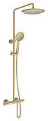 Vincea Desire Душевая стойка: термостат, ручной душ, верхний душ, шланг 150 см, цвет: браш. золото VSFS-1D0TBG