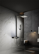 Vincea Inspire Душевая стойка: термостат, руч. душ, верхний душ, шланг 150 см, цвет: черный матовый VSFS-3I13TMB