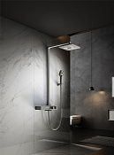 Vincea Inspire Душевая стойка: термостат, руч. душ, верхний душ, шланг 150 см, цвет: вороненая сталь VSFS-3I13TGM