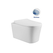 Vincea Arco Унитаз подвесной безободковый 37x54,5 см, с сиденьем, цвет: белый глянцевый VT1-36