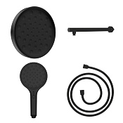 Vincea Inspire Душевой гарнитур: душ. лейка, верх. душ с кронш., шланг 150 см, цвет: черный матовый VSHH-3I2AHMB