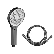 Vincea Душевой гарнитур: душевая лейка, шланг 150 см, цвет: вороненая сталь VSHN-42HGM