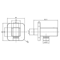 Vincea Шланговое подключение с держателем, цвет: вороненая сталь VSC-32GM